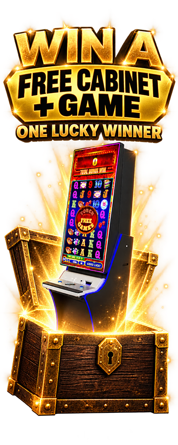 Win a free cabinet and game. One lucky winner.
